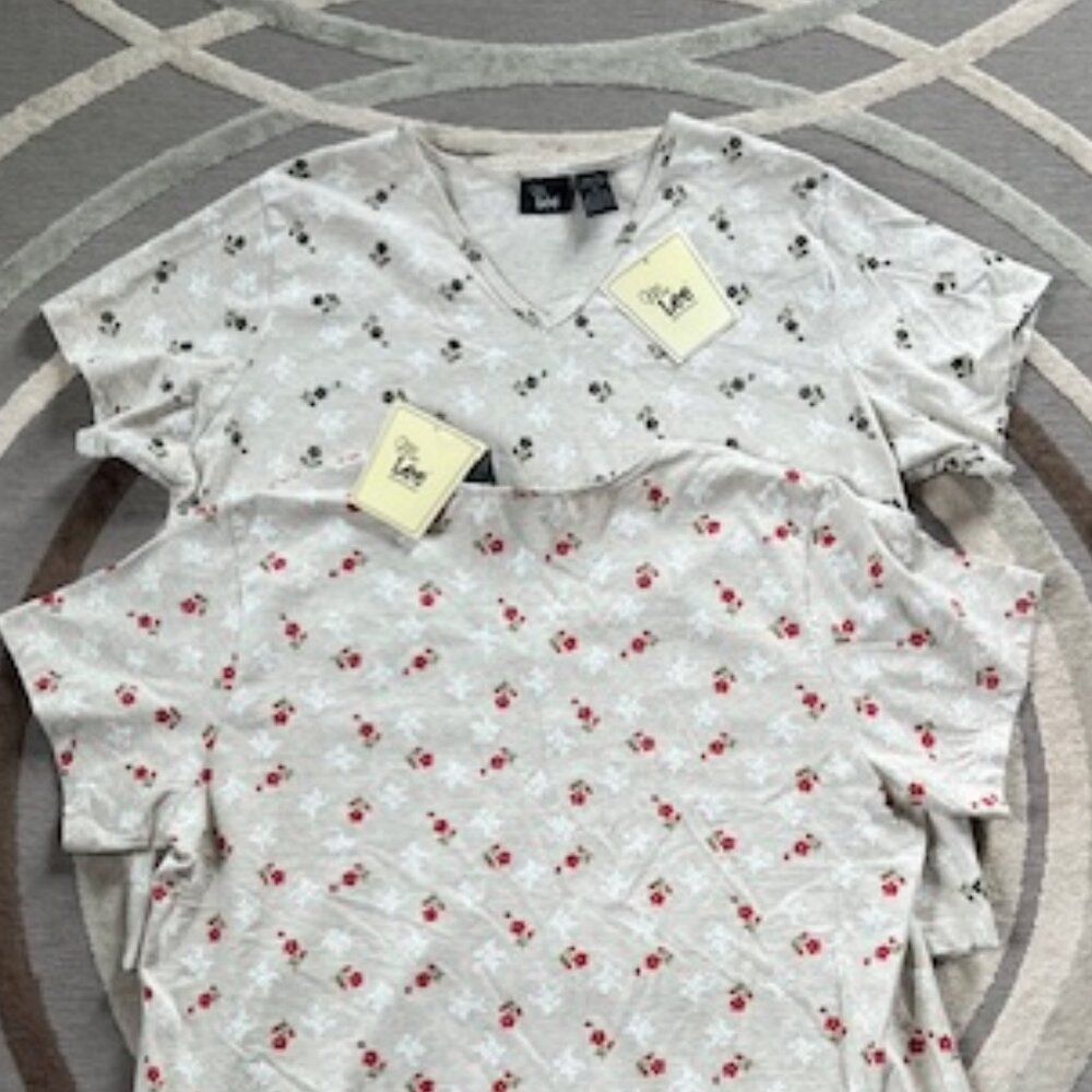 Vintage NWT Ms. Lee Short Sleeve Floral Design Shirts Set Of 2 Size 1X - Picture 4 of 10